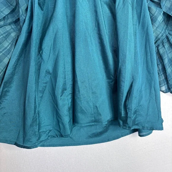 Urban Outfitters River‎ Smocked Long Sleeve Mini Dress Size Large - Picture 7 of 10